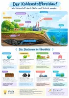 Vorschau - Poster - Kohlenstoffkreislauf Poster Chemie 9-10 - Deckblatt
