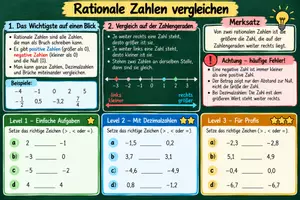 Vorschau - Arbeitsblätter - Rationale Zahlen: Vergleichen Tafelbild - Deckblatt