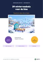 Voorbeeld - 24 winterraadsels voor de klas | Groep 6–8 | Met antwoorden - Voorblad