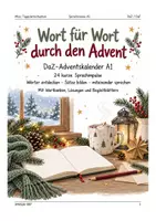 Vorschau - Stundenentwürfe - DaZ-Adventskalender A1 – Wortschatz & Sätze - Deckblatt