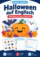Vorschau - Arbeitsblätter - Halloween, Merkblatt, Klasse 4 - Deckblatt