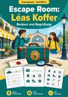 Vorschau - Arbeitsblätter - Escape Rooms Französisch, Paket mit 5 Materialien, Klasse 5 - Seite 1