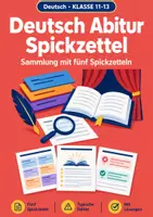 Vorschau - Arbeitsblätter - Deutsch Abitur Spickzettel Sammlung - Deckblatt