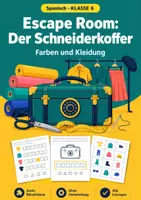 Vorschau - Arbeitsblätter - Farben und Kleidung, Escape Room, Klasse 6 - Deckblatt