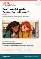 Vorschau - Arbeitsblätter - Was macht gute Freundschaft aus? Regeln in d. Freundschaft - Deckblatt