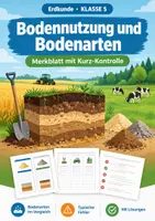 Vorschau - Arbeitsblätter - Bodennutzung und Bodenarten, Merkblatt, Klasse 5 - Deckblatt