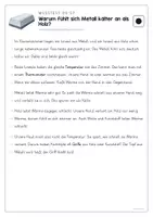 Vorschau - Arbeitsblätter - Leseverstehen 3-fach differenziert: Metall und Holz | Sachtext - Seite 3