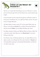 Vorschau - Arbeitsblätter - Leseförderung 3-fach differenziert: Wasser/Dinosaurier | Sachtext - Seite 3