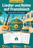 Vorschau - Arbeitsblätter - Lieder und Reime auf Französisch, Escape Room, Klasse 5 - Deckblatt