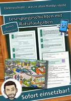 Vorschau - Arbeitsblätter - Elektroschrott – was in alten Handys steckt – Lesespurgeschichte mit Rätselaufgaben (Klasse 8) - Deckblatt