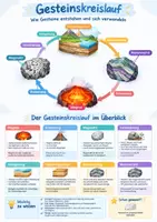 Vorschau - Poster - Gesteinskreislauf Poster Klasse 7-8 - Deckblatt