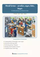 Vorschau - Mal- und Bastelvorlagen - Metall formen – anreißen, sägen, feilen, biegen – Lesespurgeschichte mit Rätselaufgaben (Klasse 7) - Seite 1