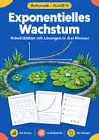 Vorschau - Arbeitsblätter - Exponentielles Wachstum Klasse 10 üben - Deckblatt