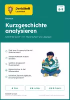 Vorschau - Arbeitsblätter - Kurzgeschichte analysieren: Arbeitsblätter - Deckblatt