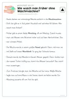 Vorschau - Arbeitsblätter - Sachtext "Wäsche waschen früher" - Leseverstehen 3-fach differenziert - Seite 2