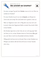 Vorschau - Arbeitsblätter - Sachtext Schatten - Leseverstehen 3-fach differenziert - Seite 2