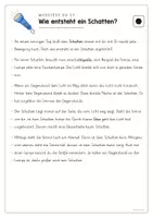 Vorschau - Arbeitsblätter - Sachtext Schatten - Leseverstehen 3-fach differenziert - Seite 3