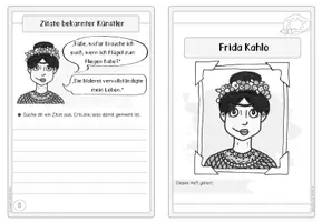 Vorschau - Arbeitsblätter - Künstler-Faltheft: Frida Kahlo - Seite 1