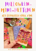 Vorschau - Mal- und Bastelvorlagen - 🎃Halloween-Mini-Heftchen – Leporello oder Zine👻🕸️ - Deckblatt