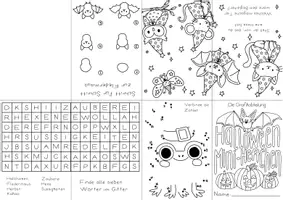 Vorschau - Mal- und Bastelvorlagen - 🎃Halloween-Mini-Heftchen – Leporello oder Zine👻🕸️ - Seite 2