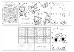 Vorschau - Mal- und Bastelvorlagen - 🎃Halloween-Mini-Heftchen – Leporello oder Zine👻🕸️ - Seite 3