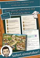 Vorschau - Arbeitsblätter - Die Gleichnisse Jesu – verlorenes Schaf, barmherziger Samariter – Lesespurgeschichte mit Rätselaufgaben (Klasse 3) - Deckblatt