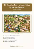 Vorschau - Arbeitsblätter - Die Gleichnisse Jesu – verlorenes Schaf, barmherziger Samariter – Lesespurgeschichte mit Rätselaufgaben (Klasse 3) - Seite 1
