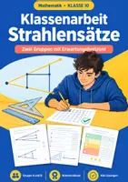 Vorschau - Arbeitsblätter - Strahlensätze Klassenarbeit, Klasse 10 - Deckblatt