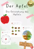 Vorschau - Stundenentwürfe - Die entstehung des Apfels, Das Apfeljahr, Vom Kern bis zum Apfel - Deckblatt