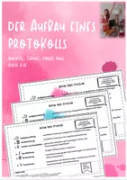 Vorschau - Arbeitsblätter - Aufbau eines Protokolls - Eine anschauliche Darstellung - Deckblatt