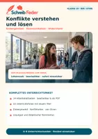 Vorschau - Arbeitsblätter - Konflikte verstehen und lösen – Eisbergmodell, Kommunikationsmodell, Gesprächsstrategien & gewaltfreier Widerstand - Deckblatt