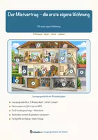 Vorschau - Arbeitsblätter - Der Mietvertrag – die erste eigene Wohnung – Lesespurgeschichte mit Rätselaufgaben (Klasse 9) - Seite 1