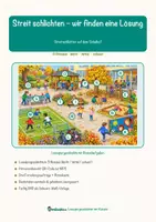 Vorschau - Arbeitsblätter - Streit schlichten – wir finden eine Lösung – Lesespurgeschichte mit Rätselaufgaben (Klasse 3) - Seite 1