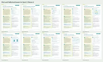 Vorschau - Stationenlernen - Soziales Lernen im Sport Klasse 6 | Fairplay, Teamwork & Mut – Arbeitsblätter mit Lösungen - Seite 1