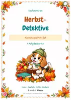 Vorschau - Aufgabenkarten - Herbst-Detektive – 4 Aufgabenkarten | Freebie - Deckblatt