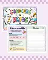 Vista previa - Hojas de trabajo - CUADERNO DE RETOS DE EXPRESIÓN ESCRITA 3° CICLO - Portada