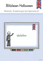 Vorschau - Bildkarten - Blitzlesen: Halloween (Englisch) - Deckblatt