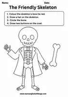 Vista previa - Hojas de trabajo - HALLOWEEN – READ, DRAW & COLOUR - página 1