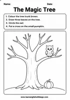 Vista previa - Hojas de trabajo - HALLOWEEN – READ, DRAW & COLOUR - página 3