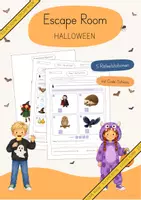 Vorschau - Arbeitsblätter - Escape Room Halloween | Sachunterricht & Lesen | differenziert - Deckblatt