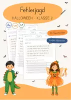 Vorschau - Arbeitsblätter - Fehlerjagd Halloween Klasse 2 | Rechtschreibung | differenziert - Deckblatt