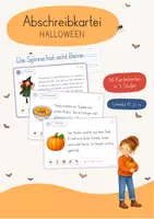 Vorschau - Arbeitsblätter - Abschreibkartei Halloween | Deutsch | differenziert - Deckblatt