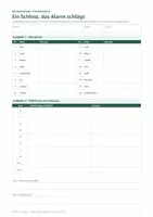 Vorschau - Arbeitsblätter - Klassenarbeit Deutsch Klasse 7: Wortarten, Tempus, Aktiv und Passiv – „Ein Schloss, das Alarm schlägt“ mit Erwartungshorizont - Seite 3
