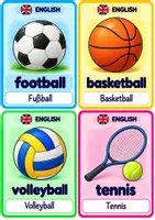 Vorschau - Bildkarten - ✨ English Vocabulary Cards – Hobbies & Sport | 100 Karten 🏃♀️⚽🎨 - Seite 1