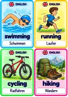 Vorschau - Bildkarten - ✨ English Vocabulary Cards – Hobbies & Sport | 100 Karten 🏃♀️⚽🎨 - Seite 2