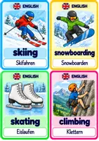 Vorschau - Bildkarten - ✨ English Vocabulary Cards – Hobbies & Sport | 100 Karten 🏃♀️⚽🎨 - Seite 3