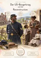 Vorschau - Unterrichtsreihen - US-Bürgerkrieg & Reconstruction – 107 Seiten Geschichte Lernwerkstatt | Abraham Lincoln, Sklaverei, Nord- und Südstaaten & Bürgerrechte | Mit Lösungen - Deckblatt