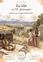 Vorschau - Unterrichtsreihen - Amerika im 19. Jahrhundert – 2 komplette Unterrichtseinheiten Geschichte | Expansion der USA, indigene Gesellschaften, US-Bürgerkrieg & Reconstruction | Quellen, Arbeitsblätter & Lösungen - Seite 1