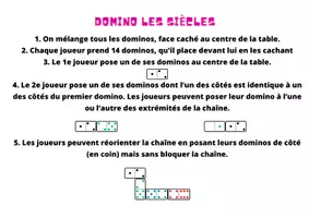 Aperçu - Apprentissages en autonomie - Domino des siècles - Associer une date à son siècle - Page 1