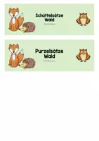 Vorschau - Arbeitsblätter - Schüttelsätze Wald - zweifach differenziert - Seite 1